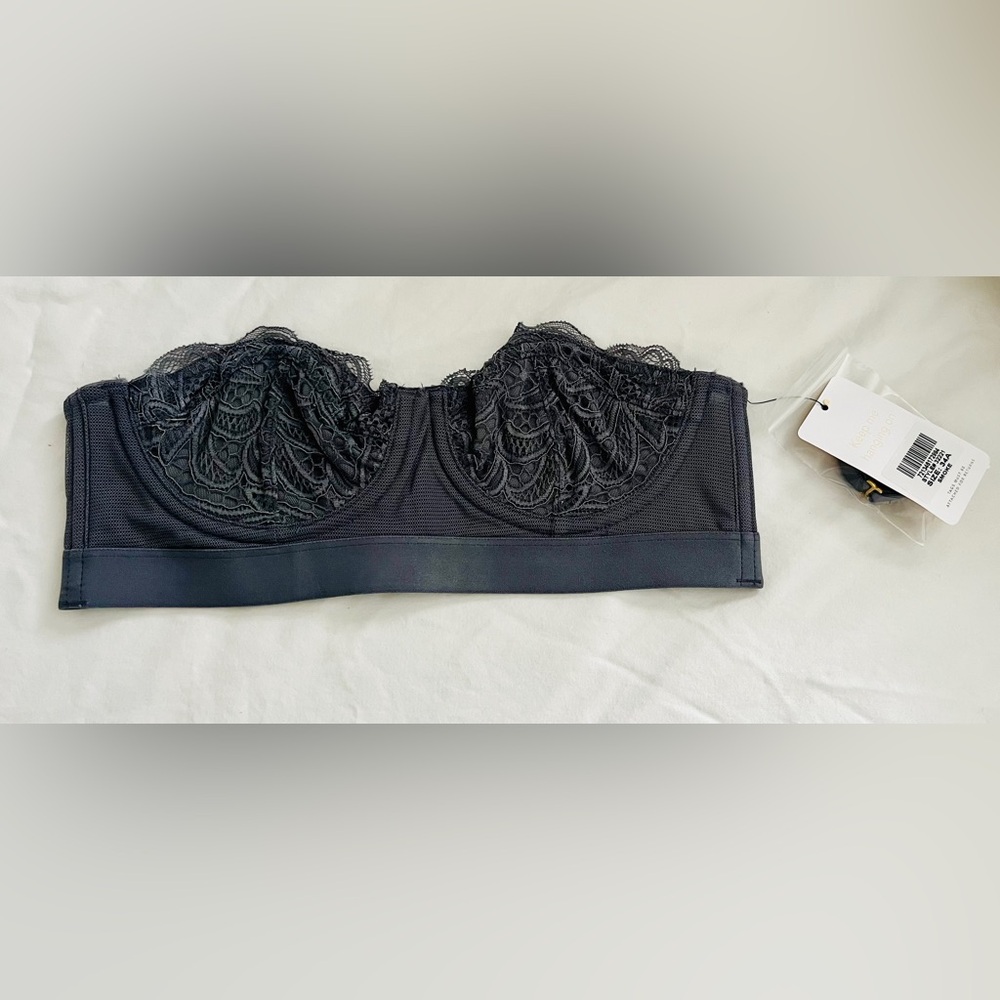 Elegant Gray Lace Bralette